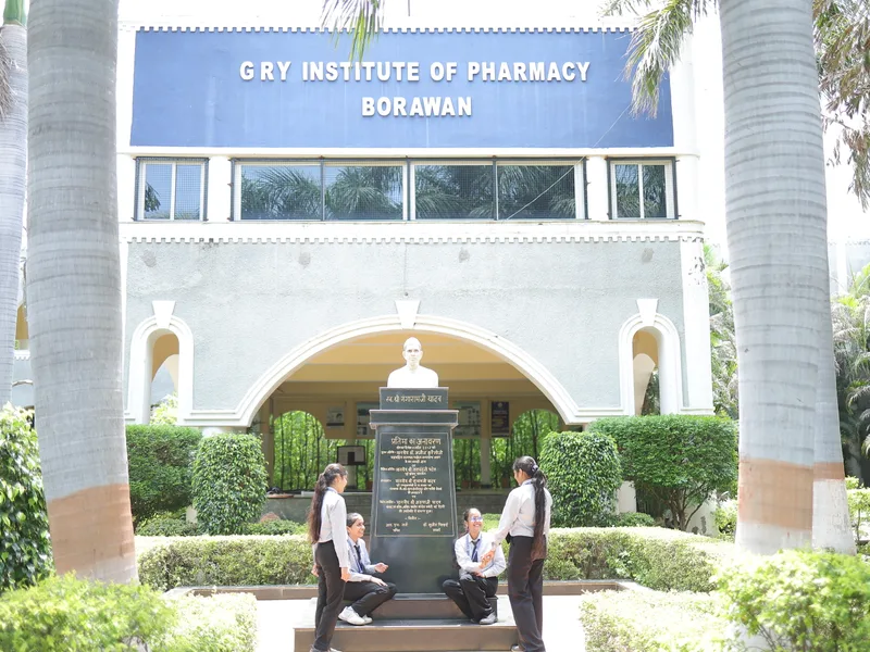Students at College Entrance